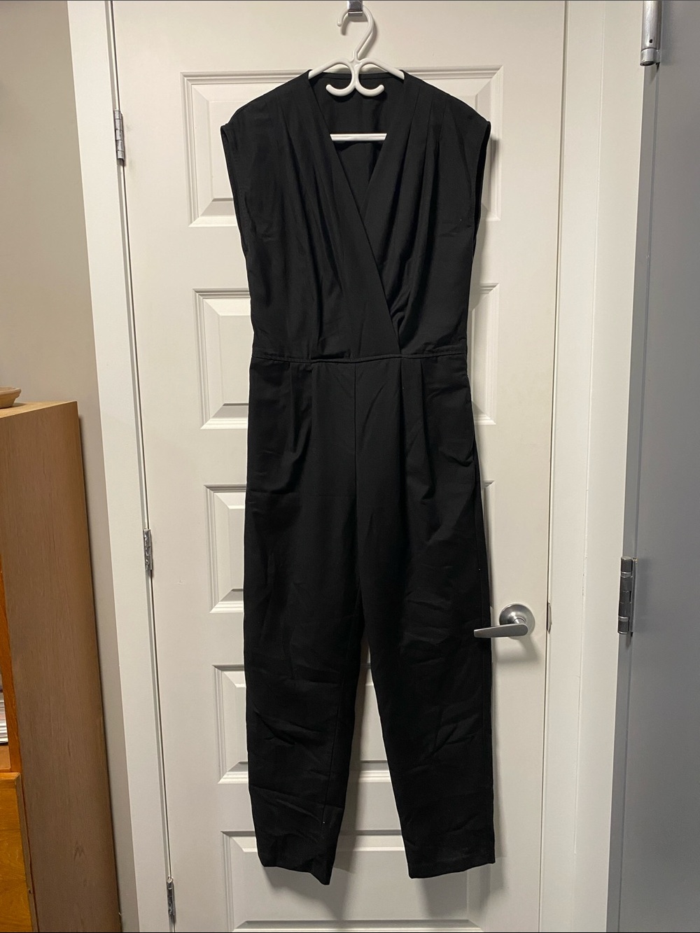 American Apparel Black Sleeveless V-Neck Jumpsuit